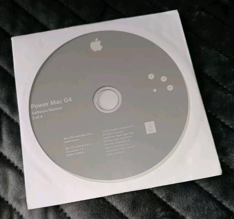 Apple Power Macintosh G4 Software Restore 3 of 4 Mac OS 9 and Mac OS X apps 3548