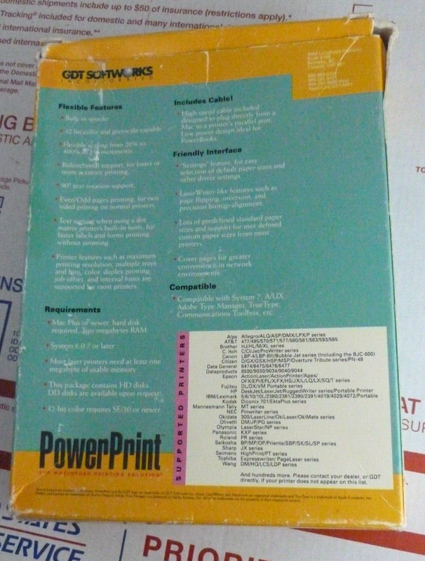 Vintage GDT PowerPrint Mac Printer Driver Software for PC Printers Version 2.5.2 gallery