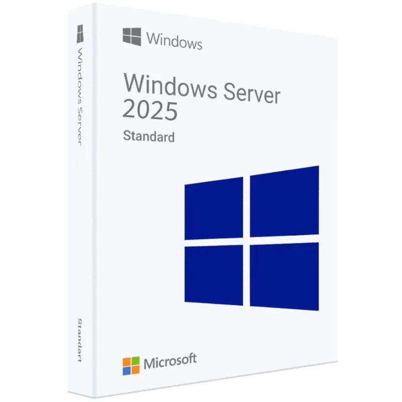 Windows Server 2025 Standard with 50 CALs, 24 Cores. Retail License, English.