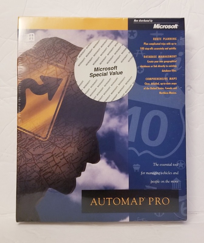 Vtg 1995 Microsoft Automap Pro Route Planning Software Factory Sealed Rare NOS gallery
