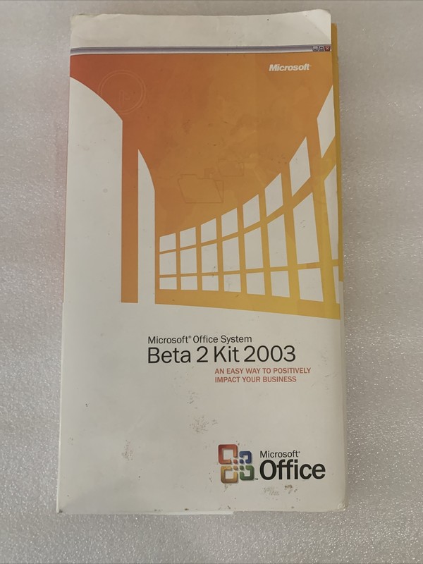 Used Microsoft Office System Beta 2 Kit 2003 CD Software Packet