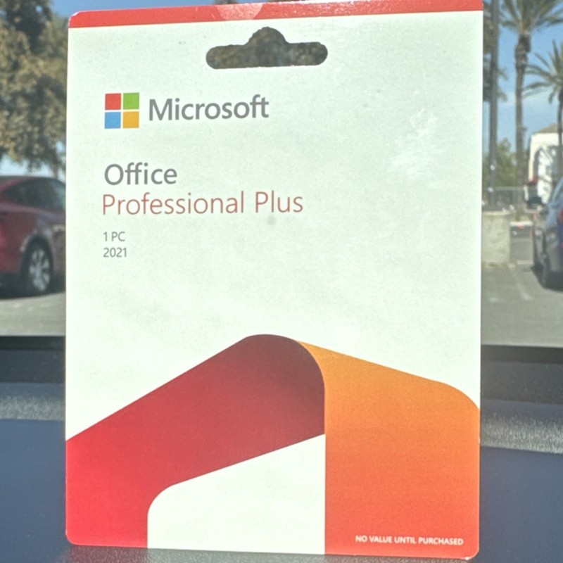 Microsoft Office Professional Plus 2021 Product Key Card 1 PC English Retail