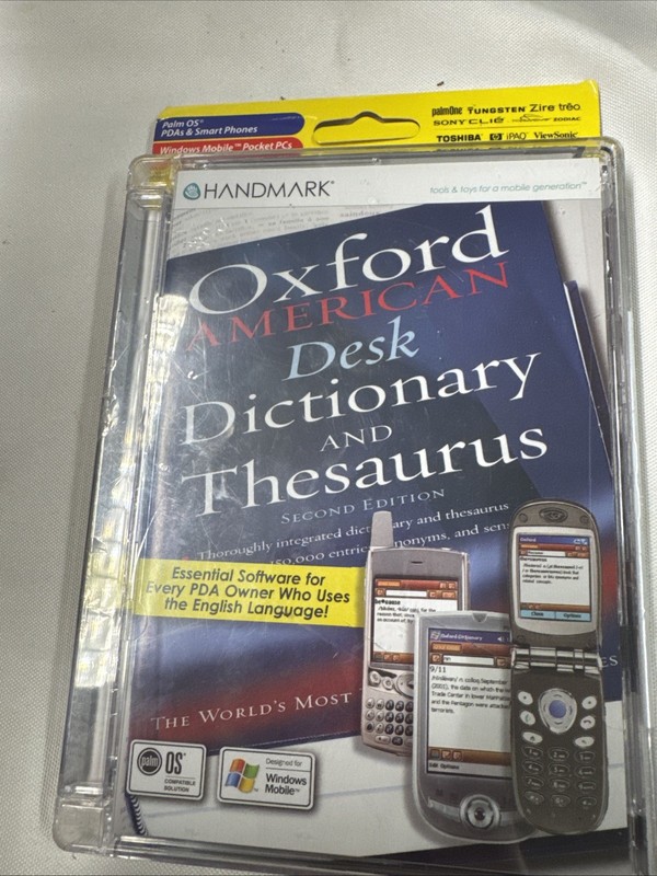 Handmark Oxford American Desk Dictionary & Thesaurus Palm OS Software New/Sealed