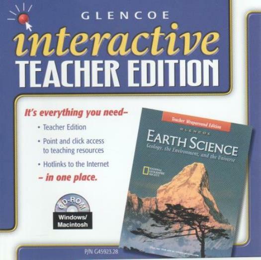 Glencoe Earth Science: Geology Universe Interactive Teacher Edition PC MAC CD