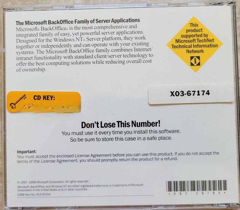 Vintage CD - Microsoft Site Server Software gallery