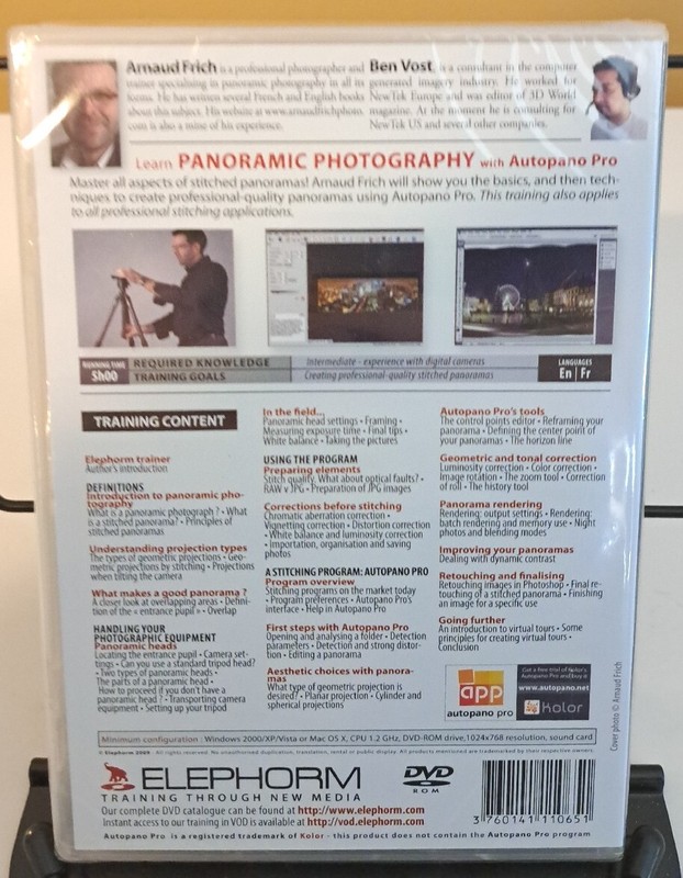 Elephorm DVD-ROM Learn Panoramic Photography Autopano Pro w/ Arnaud Frich PC Mac gallery