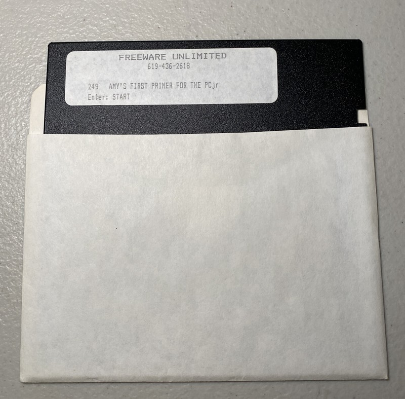 249 Amy’s First Primer For The PCjr DOS IBM 5.25” Freeware Unlimited Vintage