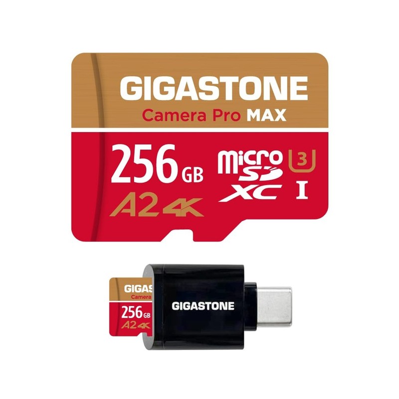 [5-Yrs Free Data Recovery] GIGASTONE 256GB Micro SD Card with USB 3.2 Type C ...