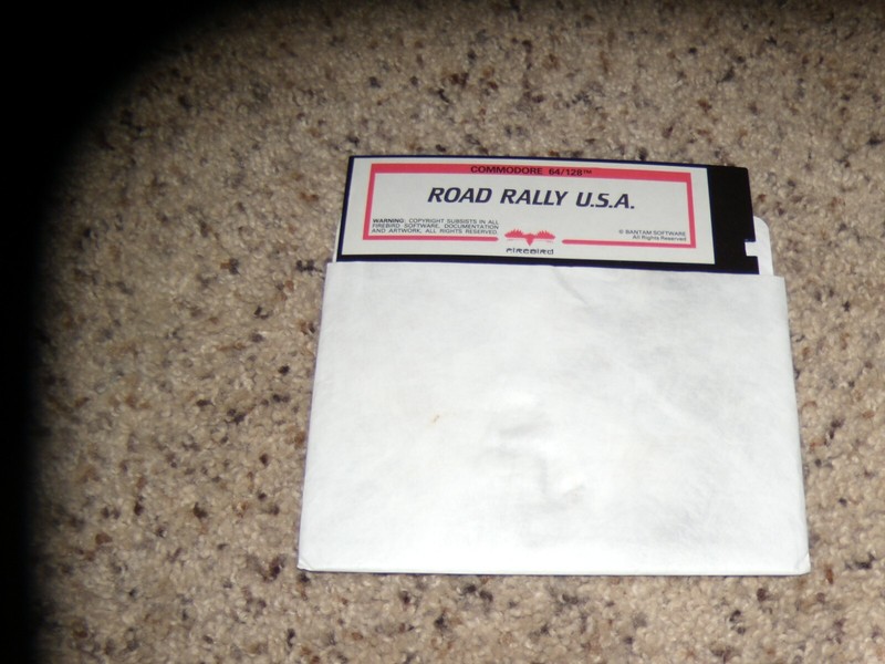 Road Rally U.S.A. Commodore 64/128 Game on 5.25″ disk