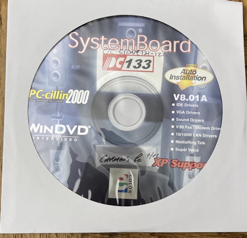 SystemBoard PC 133 PC CD Rom Software