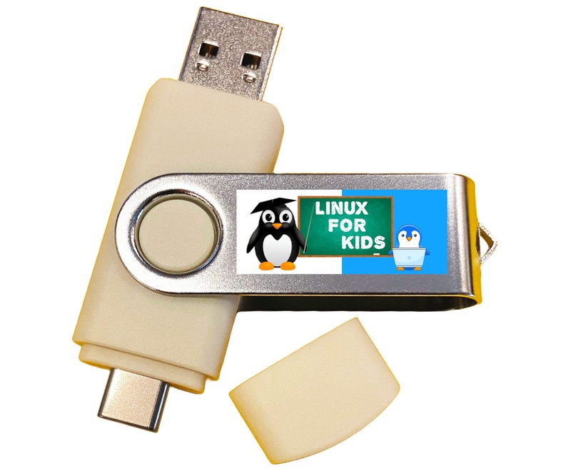Linux for Kids – Children Student Education Digital School OS for PC USB Stick