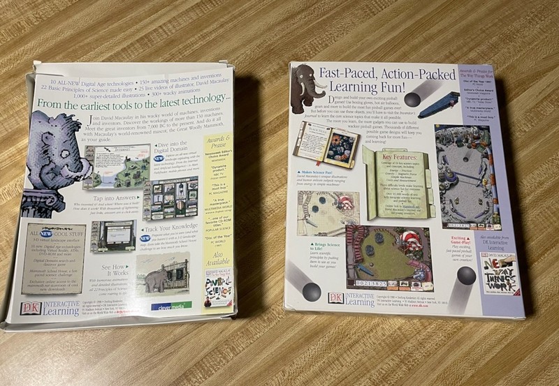 Pinball Science & The New Way Things Work David Macaulay CD ROM PC/MAC w/ box gallery