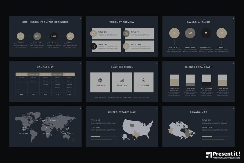 Brown Minimal Google Slides Template gallery