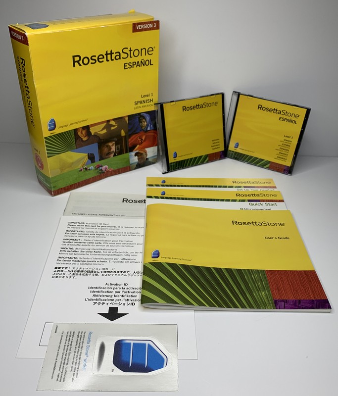 Rosetta Stone Spanish Latin America Level 1 Version 3 Espanol W/Headset