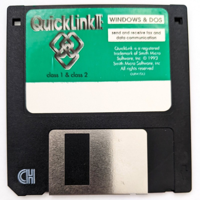 QuickLink II: Windows & DOS 3.5" Floppy Disk, Class 1 and Class 2
