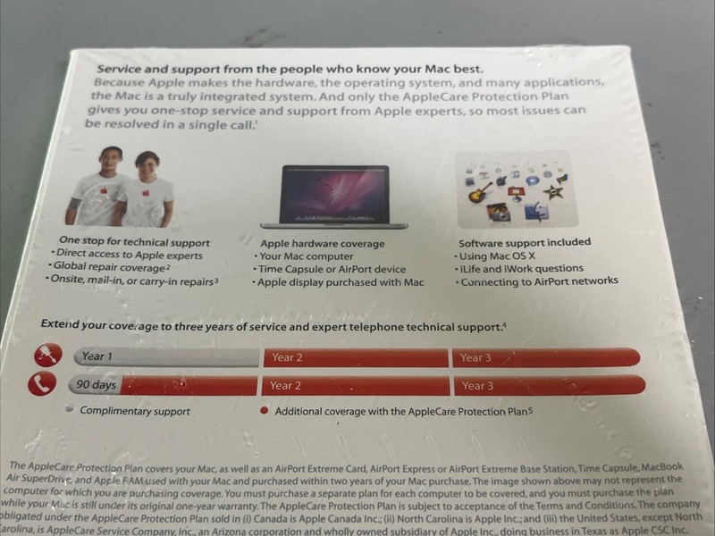 NEW Sealed AppleCare Protection Plan For Apple Display Auto Enroll 607-5279 gallery