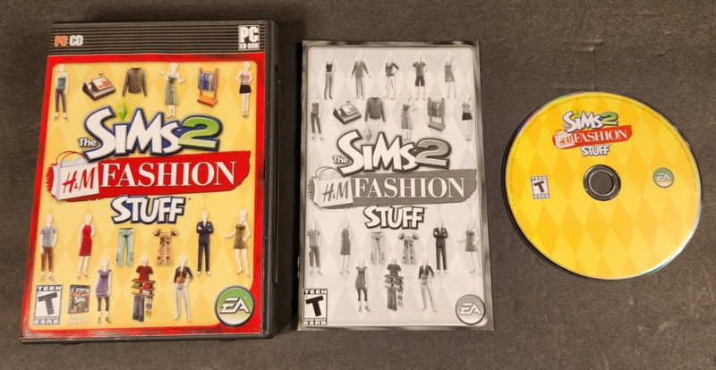 SIMS 2 H&M FASHION STUFF 2007 PC CD-ROM VIDEO GAME COMPLETE IN BOX TESTED