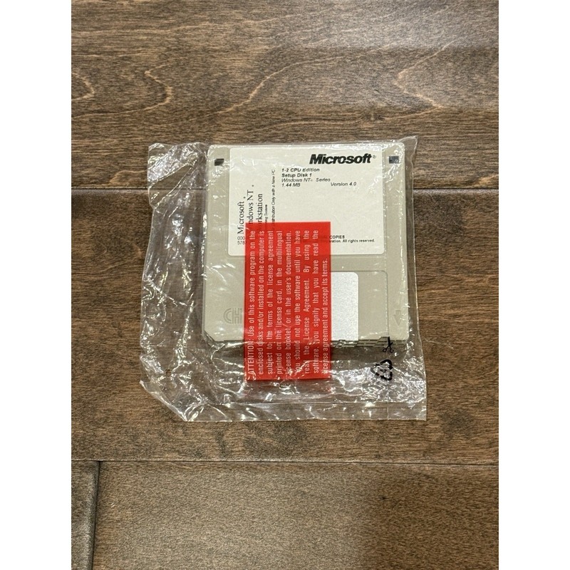 Vinrage 90s Microsoft Windows NT Workstation 4.0 Setup Disk 1-3 NEW Sealed gallery