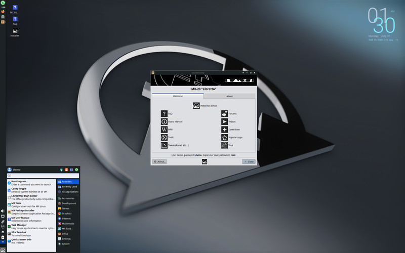 MX Linux 23.5 Latest 64-bit Bootable USB Installer & Live System USB Drive gallery