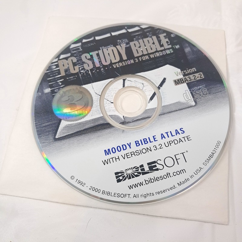 PC Study Bible Version 3 Windows Biblesoft Moody Bible Atlas w/ 3.2 Update soft