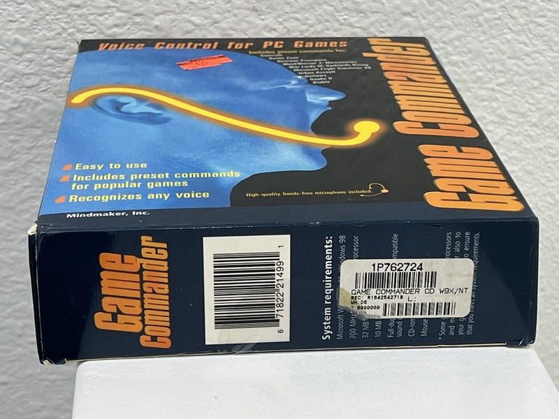 BRAND NEW FACTORY SEALED Game Commander Voice Control For PC Games Vintage RARE gallery