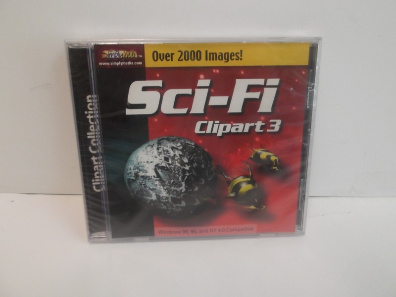 Sci-Fi Clipart 3 Simply Media Windows 98 95 NT 4.0 CD NEW SEALED