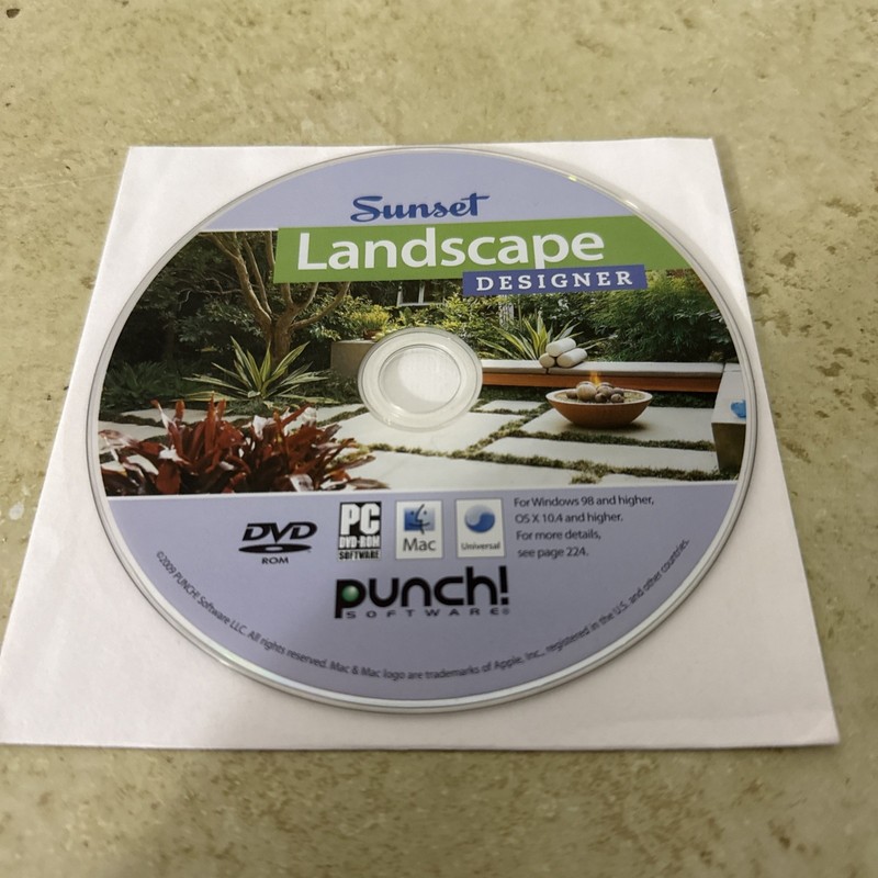 Sunset Landscape Designer PUNCH Software Vintage Windows
