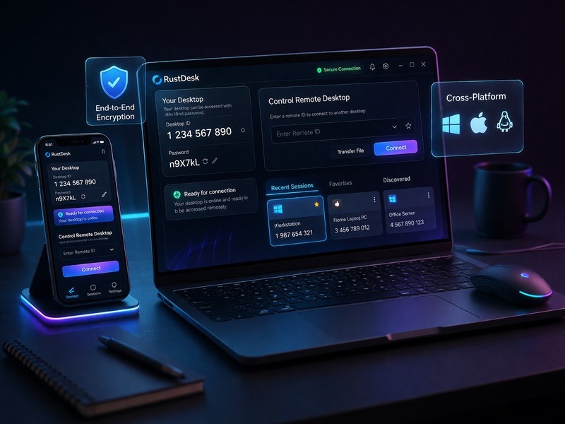 RustDesk Remote Desktop USB | Secure PC Access Tool | Open Source Kit gallery