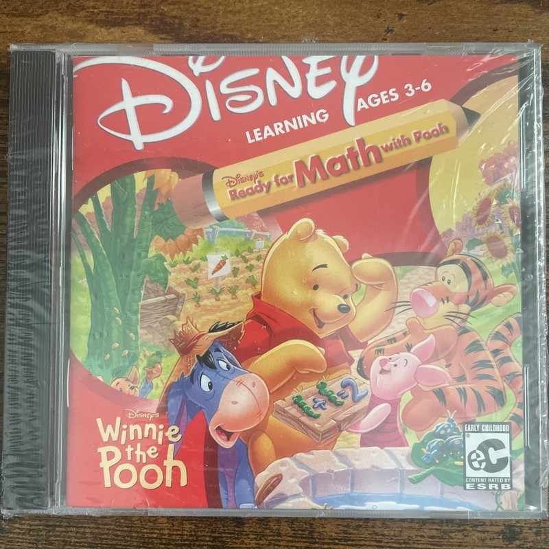 Disney Learning Ready for Math Winnie the Pooh, Ages 3-6 1997 PC CD-Rom Manual