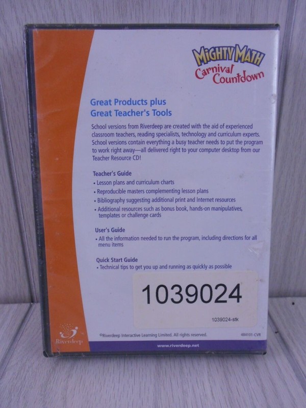 Mighty Math Carnival Countdown K - 8 Teacher Resource CD for Win or Mac FACTORY gallery