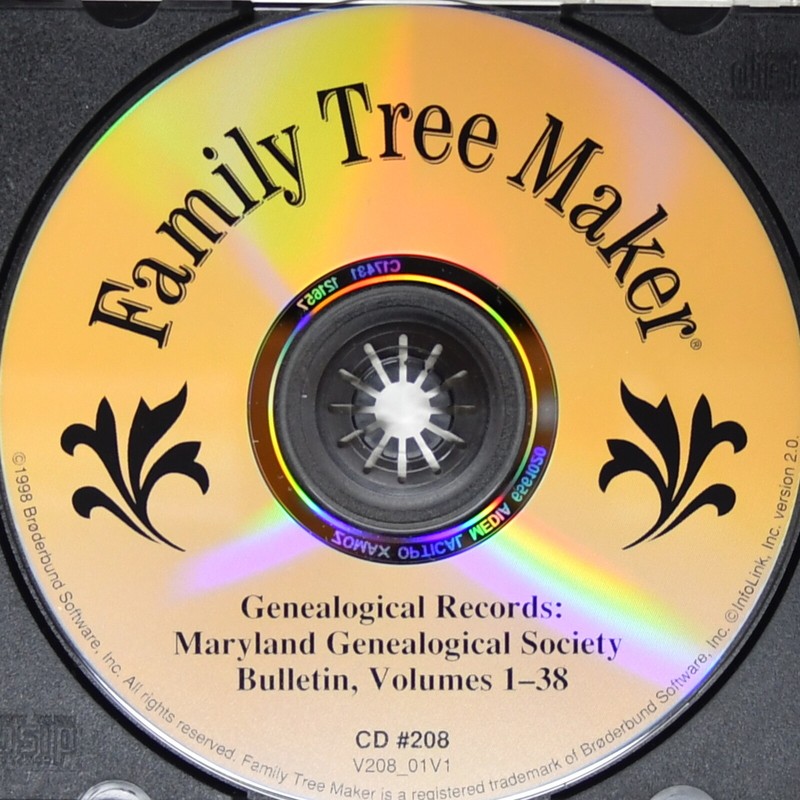 Broderbund Family Tree Maker CD # 208 Maryland Genealogical Society Vol 1-38 gallery