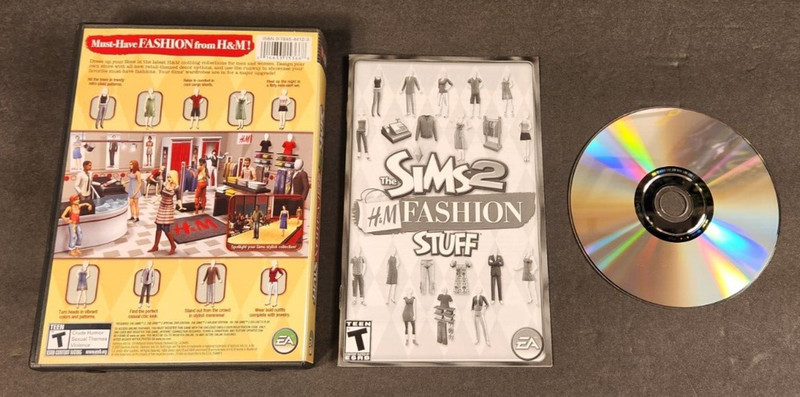 SIMS 2 H&M FASHION STUFF 2007 PC CD-ROM VIDEO GAME COMPLETE IN BOX TESTED gallery