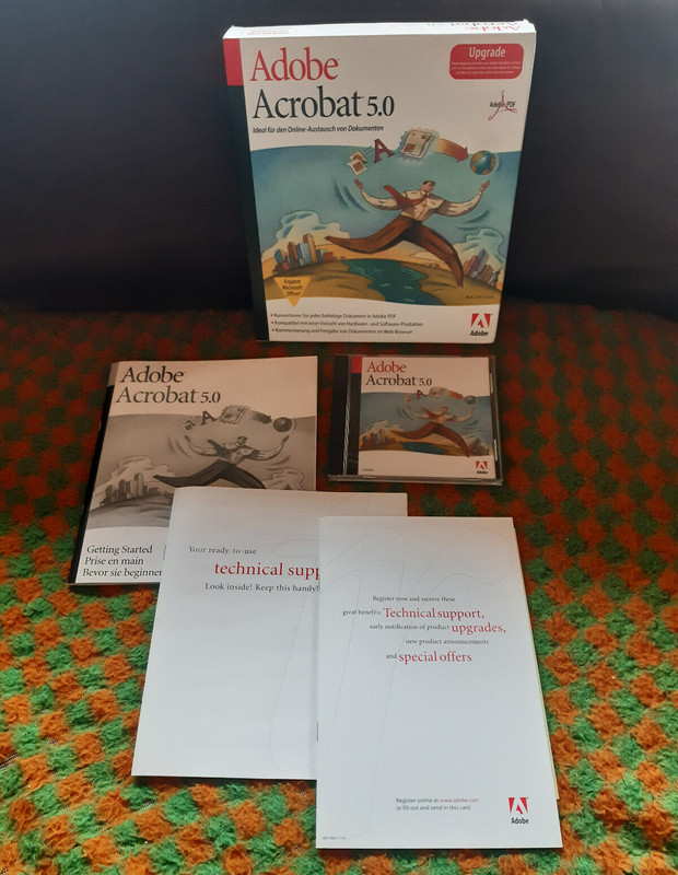 Adobe Acrobat 5.0 for Mac / Macintosh / UPGRADE VERSION / Includes Serial Number