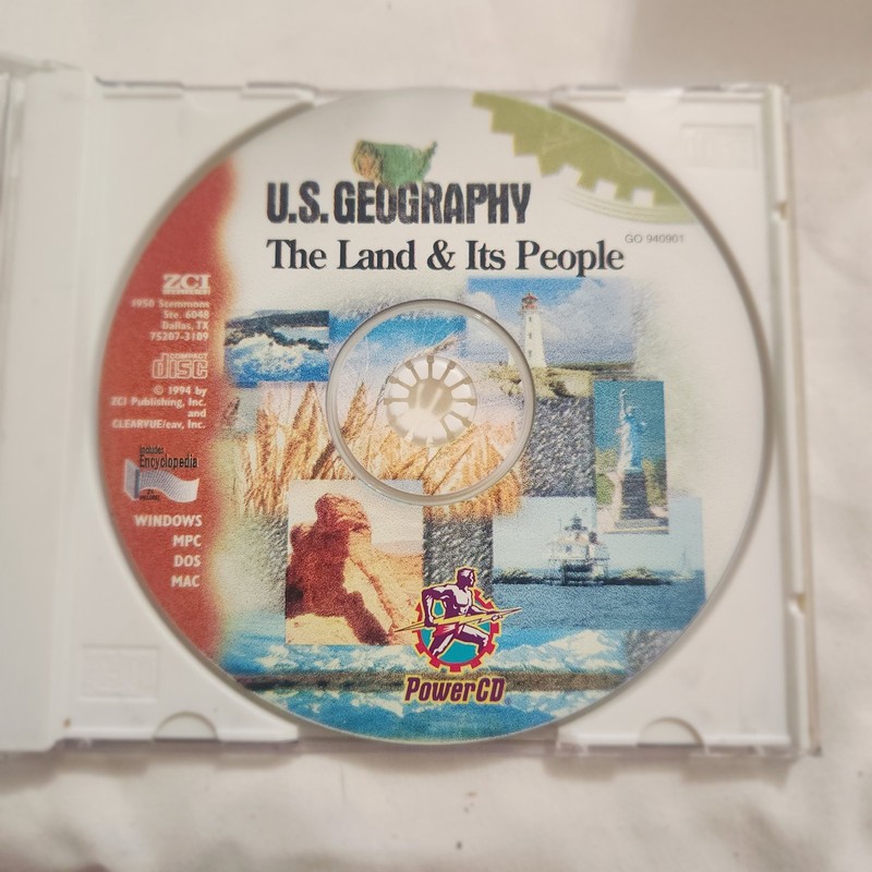 ZCI Publishing PowerCD U.S. Geography Educational CD Set Windows/Mac/DOS/MPC