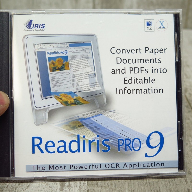 Vintage 2004 Read Iris Pro 9 Software for Mac CD Rom Disc