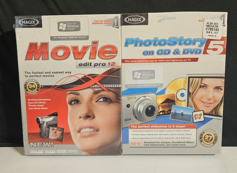 Magix Photostory 5 + Movie Edit Pro 12 for WIN XP – New/Sealed RARE