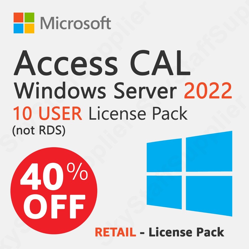 Microsoft Windows Server 2022 - 10 USER Access CALs PACK [not RDS] BRAND NEW gallery