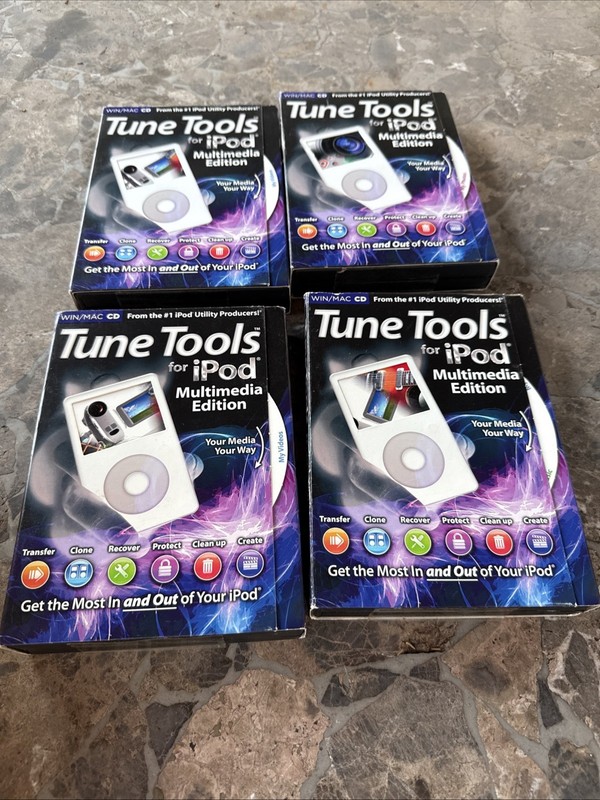 Lot Of 4 ValuSoft Tune Tools iPod Multimedia Edition for PC Mac Old Tools New