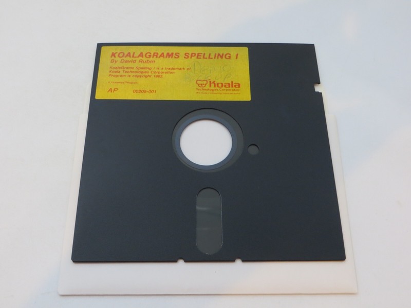 5.25″ Floppy Disk KoalaWare KOALAGRAMS SPELLING I computer software 1983