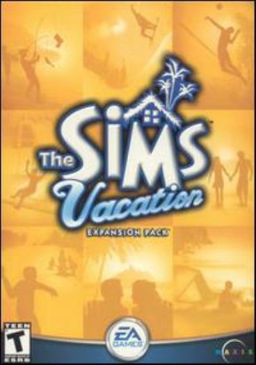 The Sims Vacation + Guide PC CD control people beach camp island game add-on!