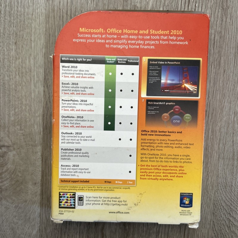 Microsoft Office Home And Student 2010 Software for Windows With Key Family Pack gallery