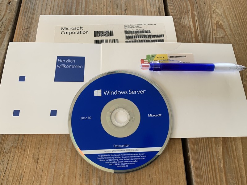 Windows 2012 R2 Server Datacenter / 2 CPU German Full Version with VAT Invoice