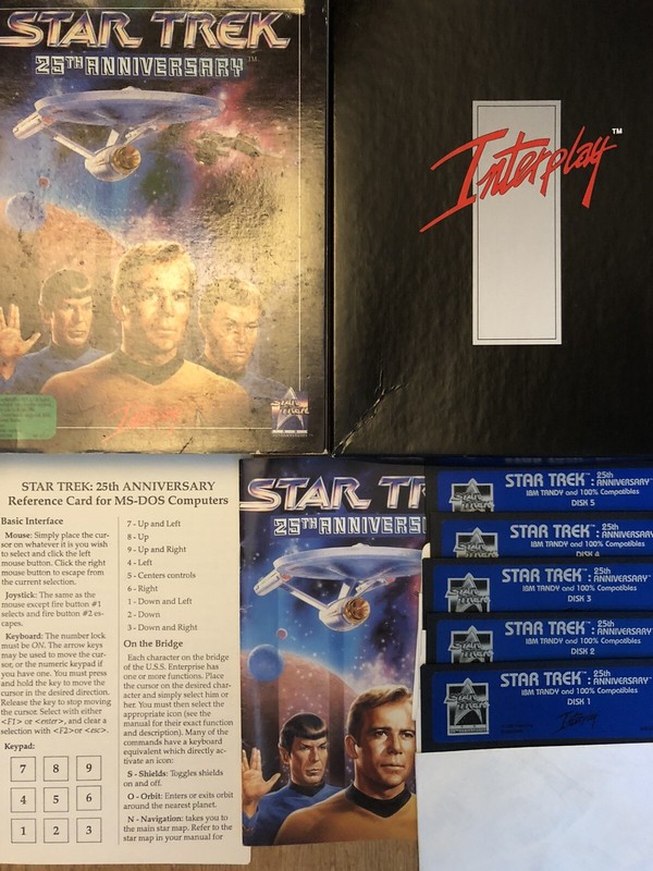 Star Trek 25th Anniversary Interplay 5.25 Floppy IBM PC Tandy FREE SHIPPING gallery