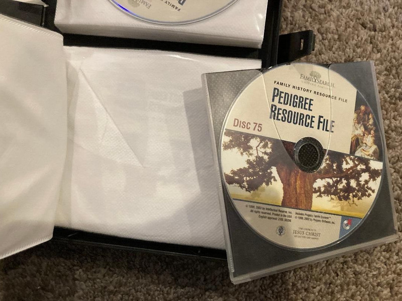 PEDIGREE RESOURCE FILE Volumes 2 & 3, family Search Discs 26-75, w/ Master Index gallery