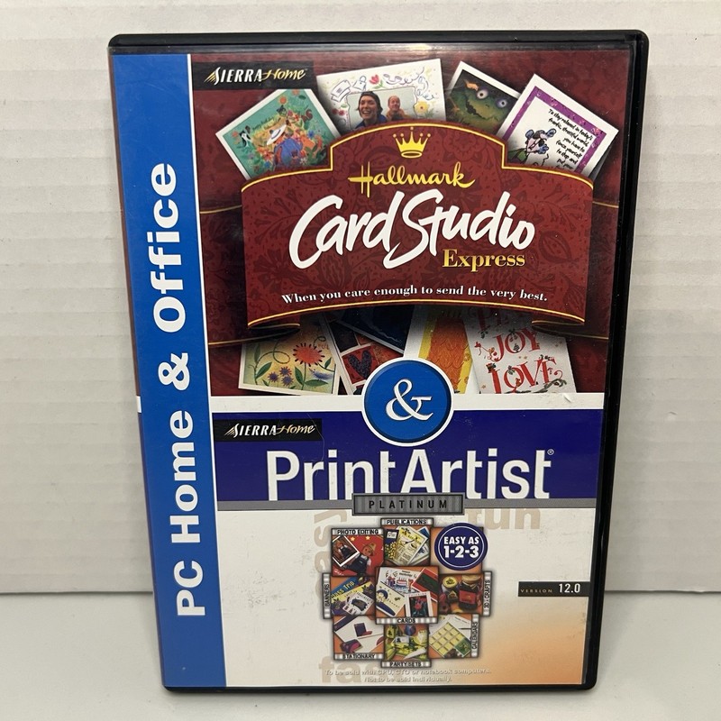 Sierra Home Hallmark Card Studio Express & Print Artist Platinum Softwares 2000