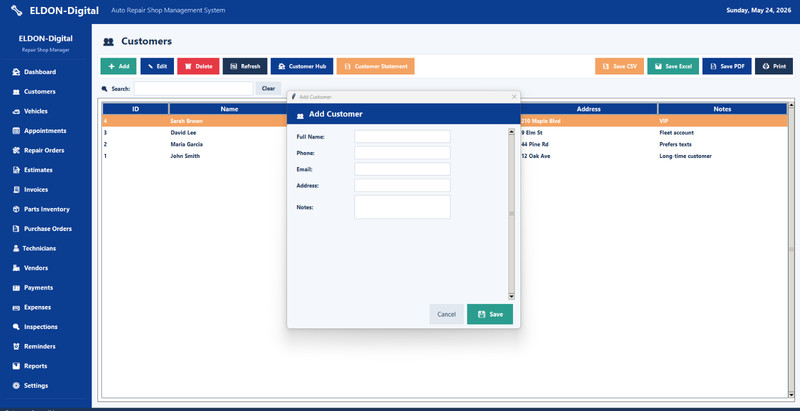 Auto Repair Shop Management Software USB Invoices Estimates Inventory PC MAC gallery