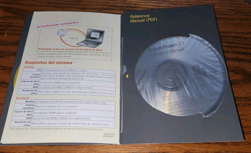 Nikon Picture Project 1.0 Software & Manual CD's Windows & MAC gallery