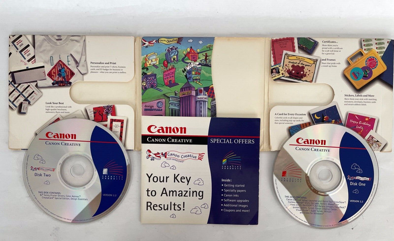 Canon Creative CD ROM For Windows Stationery, certificates, Brochures, T-shirts gallery