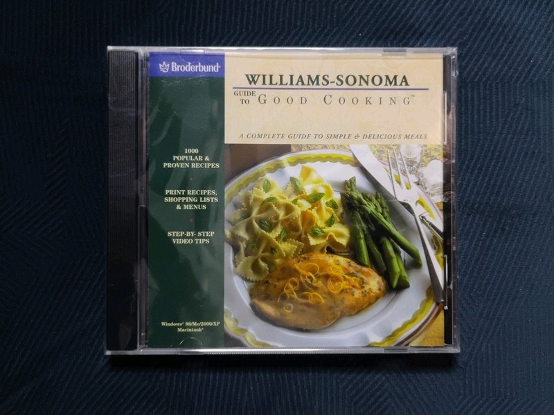WILLIAMS-SONOMA Guide To Good Cooking PC CD-ROM – Factory Sealed! 1000 Recipes
