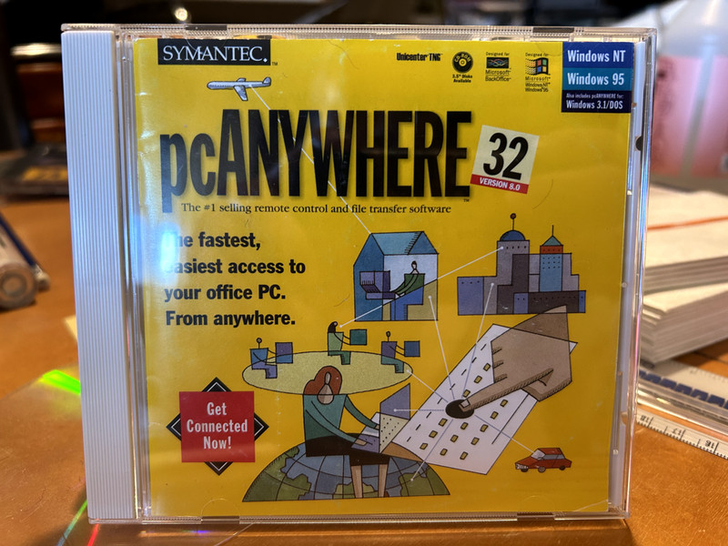 PC Anywhere 32 Version 8.0 (PC CD-ROM, 1997 w/ Manual) by Symantec